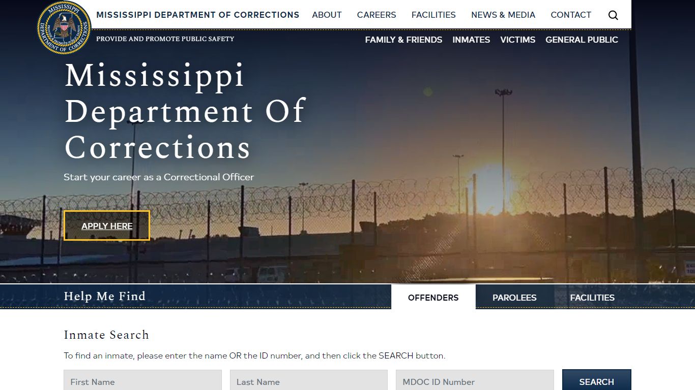 Home | Mississippi Department of Corrections